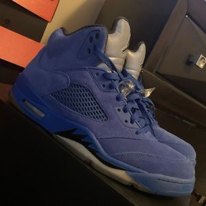 Jordan Retro 5 Blue Suede